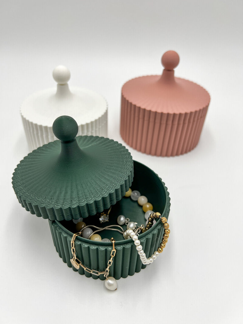 MCM Rounded Jewelry Box, Jewelry Box, Boho Jewelry Box, Gifts below 20,Stocker Stuffer,Gifts for her