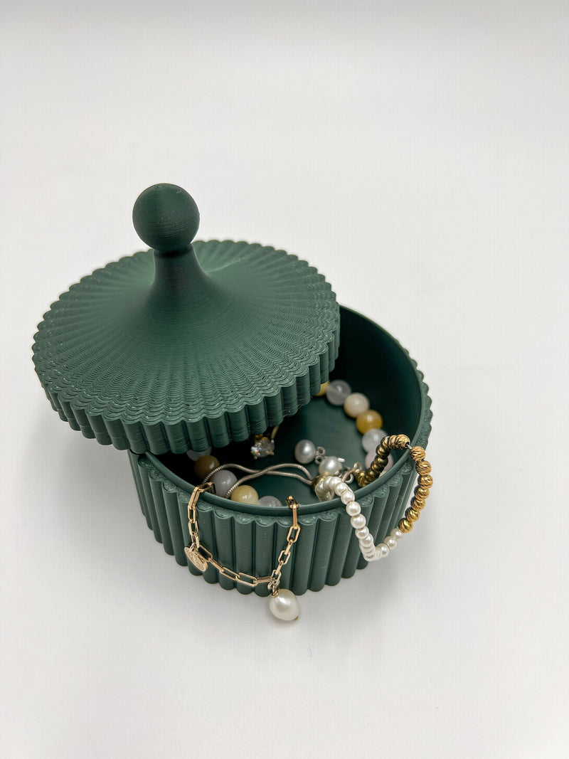 MCM Rounded Jewelry Box, Jewelry Box, Boho Jewelry Box, Gifts below 20,Stocker Stuffer,Gifts for her