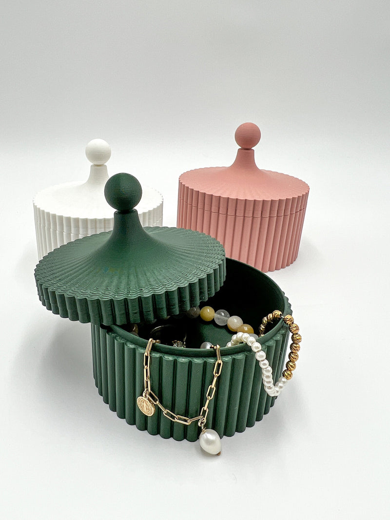 MCM Rounded Jewelry Box, Jewelry Box, Boho Jewelry Box, Gifts below 20,Stocker Stuffer,Gifts for her