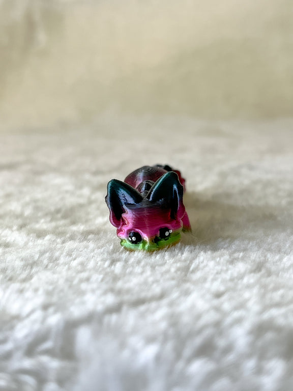 Fox Flexi | Desk Buddies, 3d Printed Toys, Desk Animals, Cute Animals, Desk Decor, Fox, Cute Fox