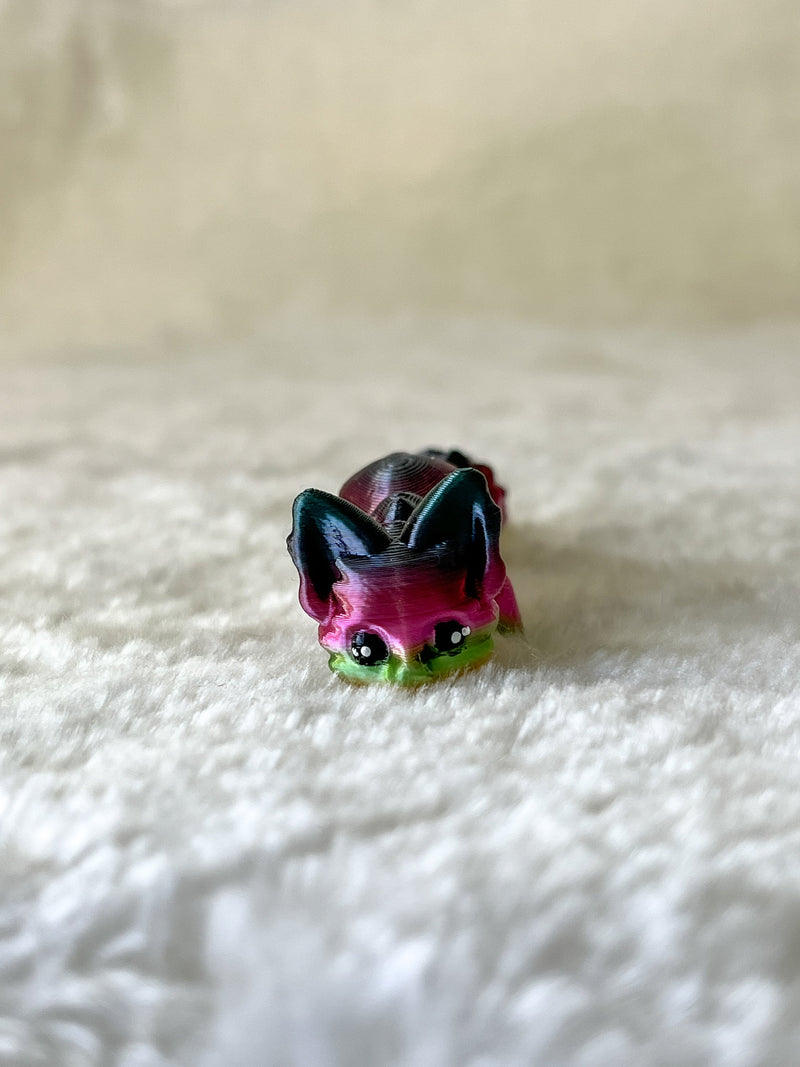 Fox Flexi | Desk Buddies, 3d Printed Toys, Desk Animals, Cute Animals, Desk Decor, Fox, Cute Fox